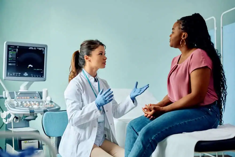 Woman have consultation about vaginal laxity Essex